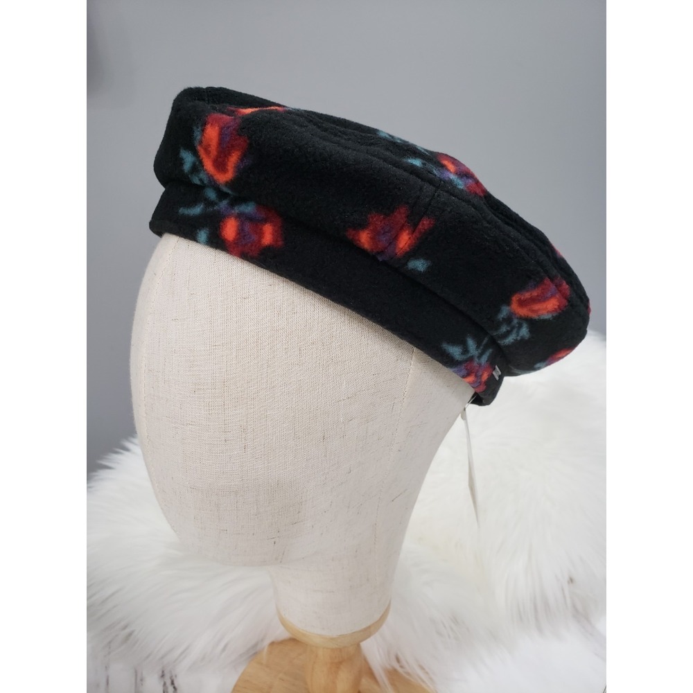 NEW SMALL Brixton Fiddler Beret 10964 Rosee Roses floral fleece grandma fleece